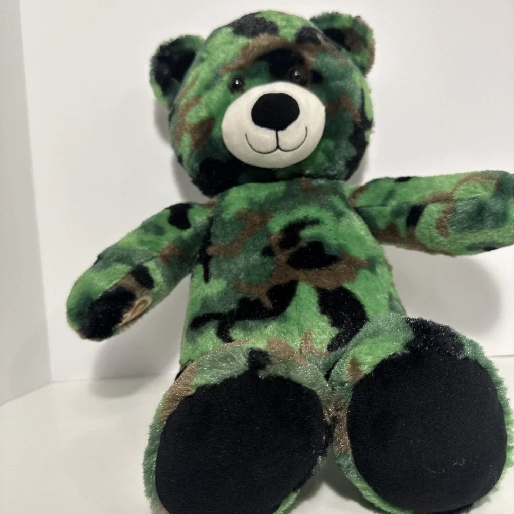 Build a Bear‎ Green Camouflage Teddy Plush 16